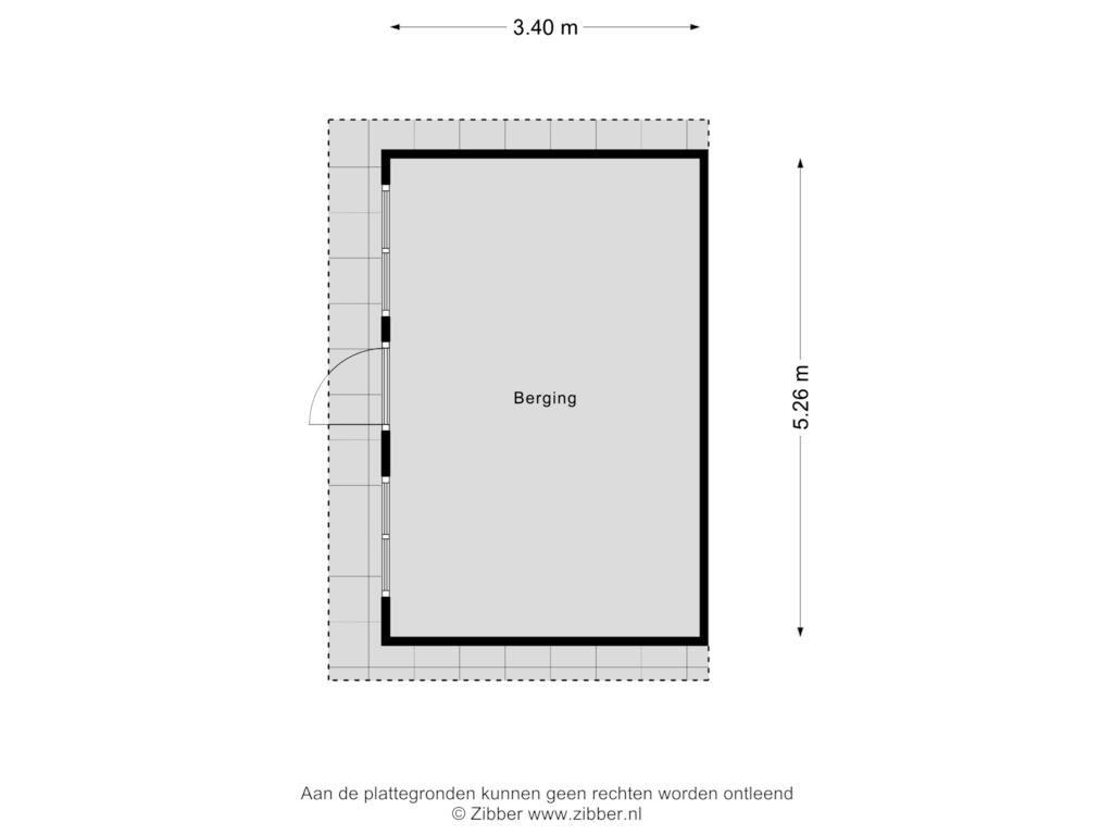 Bekijk plattegrond van Berging van Gestraatje 22