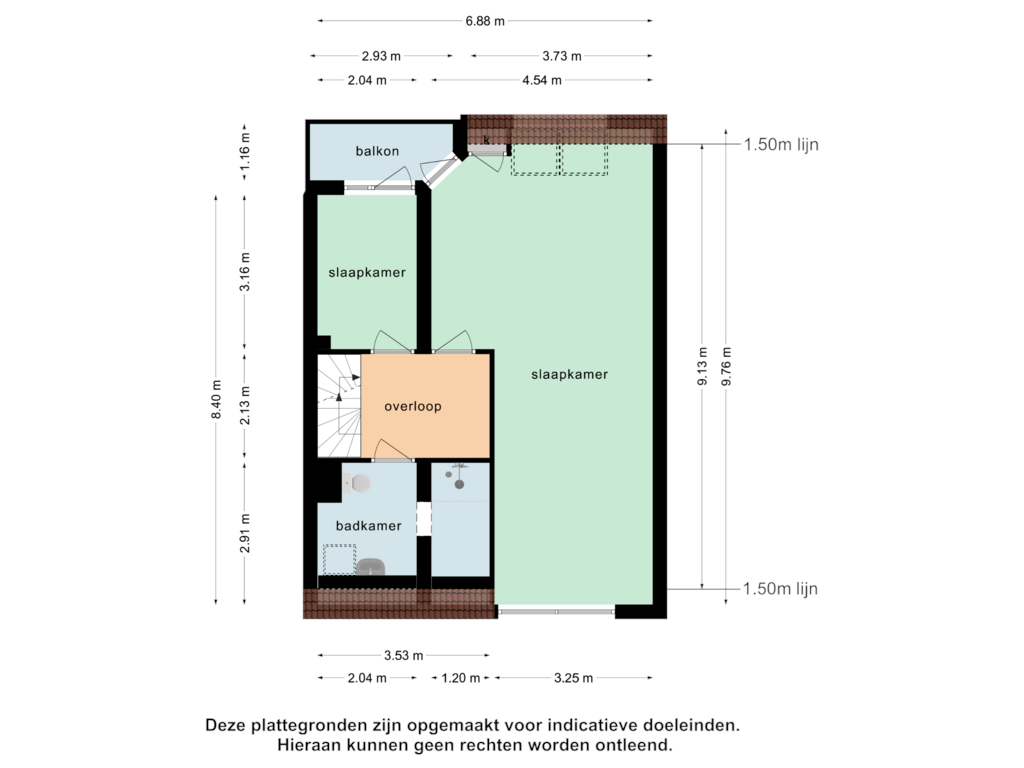 Bekijk plattegrond van 1e verdieping van Dravietdijk 14