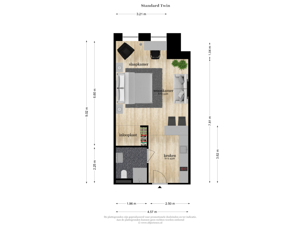 Bekijk plattegrond van STANDARD TWIN van Wijnhaven 6-24