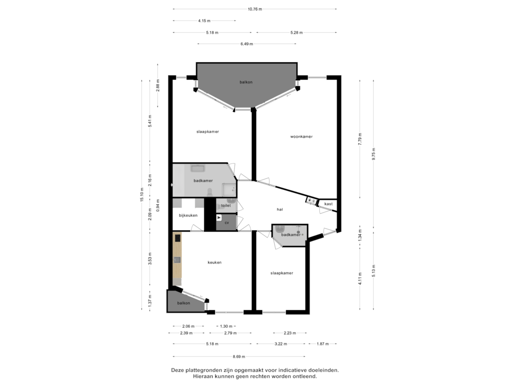 Bekijk plattegrond van Appartement van Meestoof 160