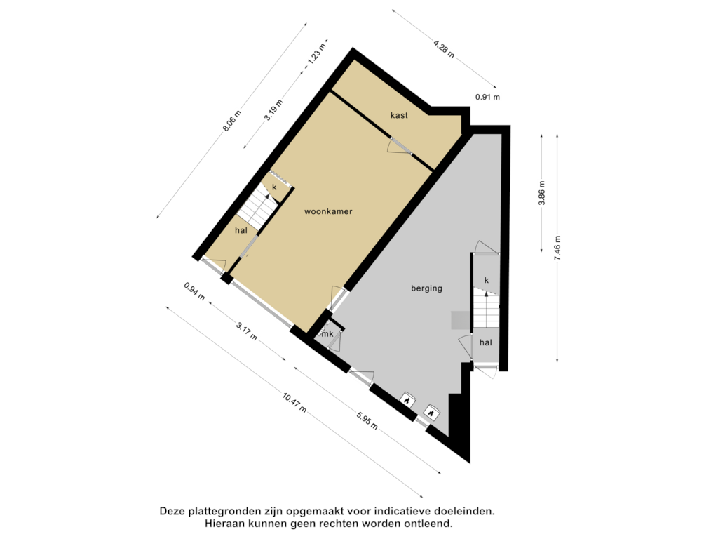 Bekijk plattegrond van Begane grond van Koestraat 3