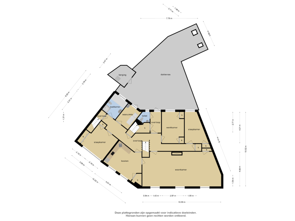 Bekijk plattegrond van 1e verdieping van Koestraat 3