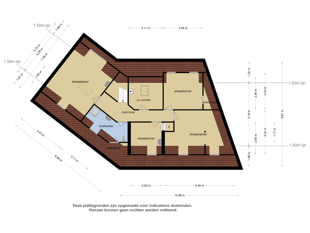 Bekijk plattegrond van 2e verdieping van Koestraat 3