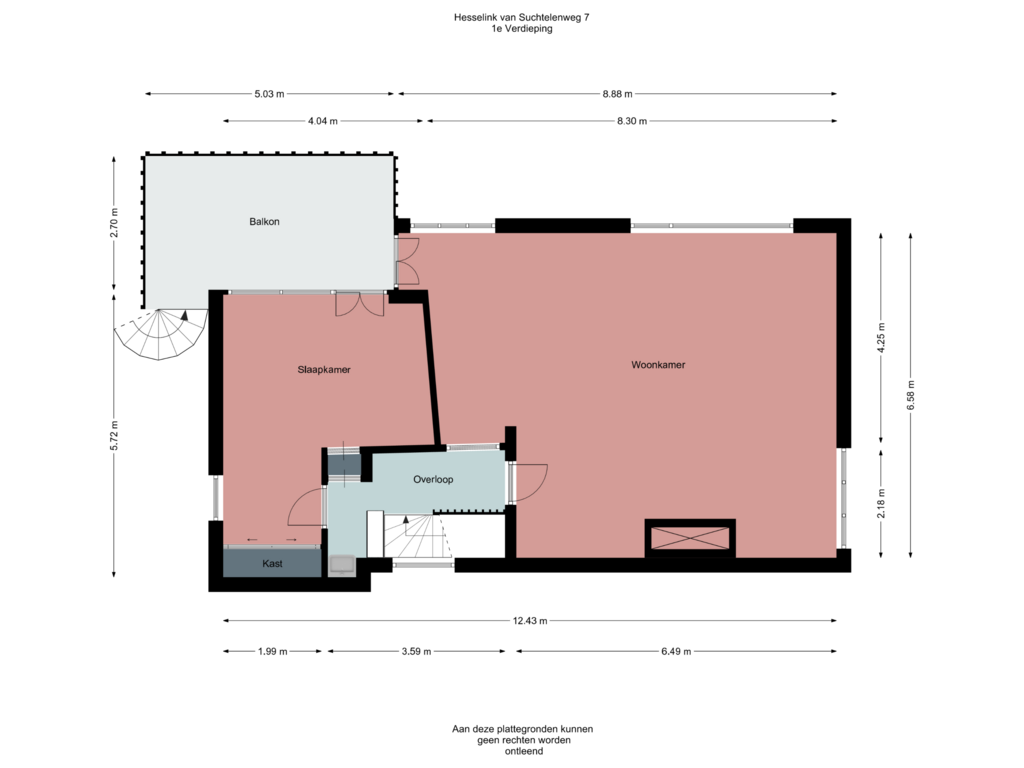 Bekijk plattegrond van 1e Verdieping van Hesselink van Suchtelenweg 7