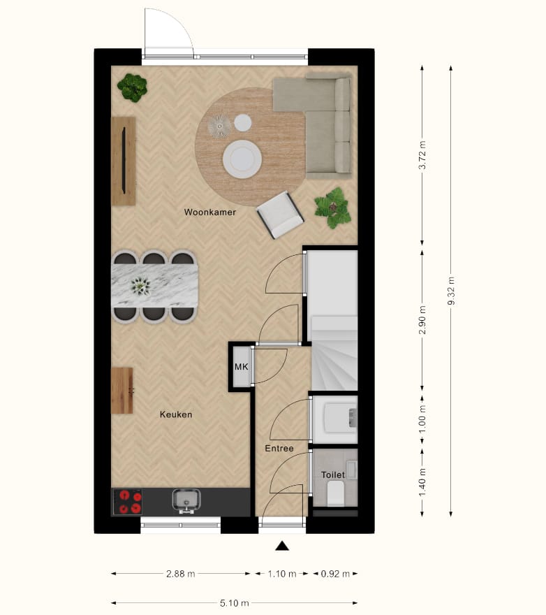 Foto 2 van Rijwoningen Haver 110 t/m 114 & 116