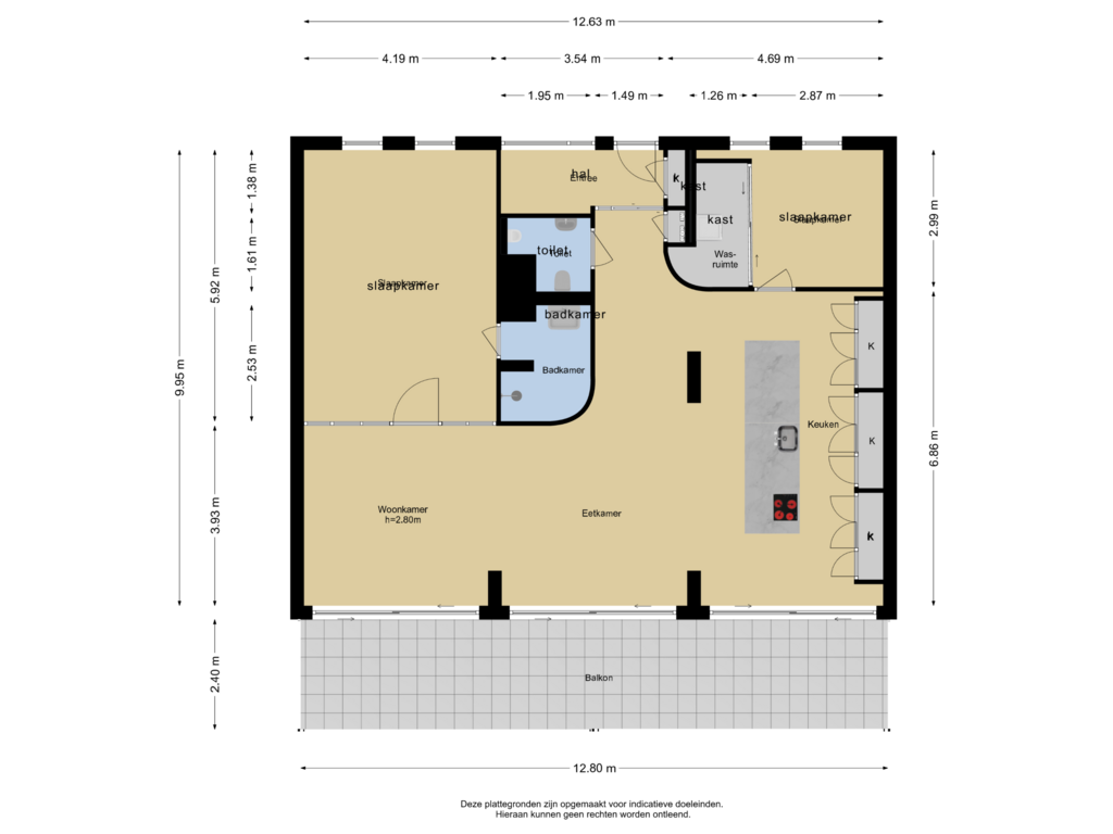 View floorplan of Verdieping 7 of Nico Koomanskade 711