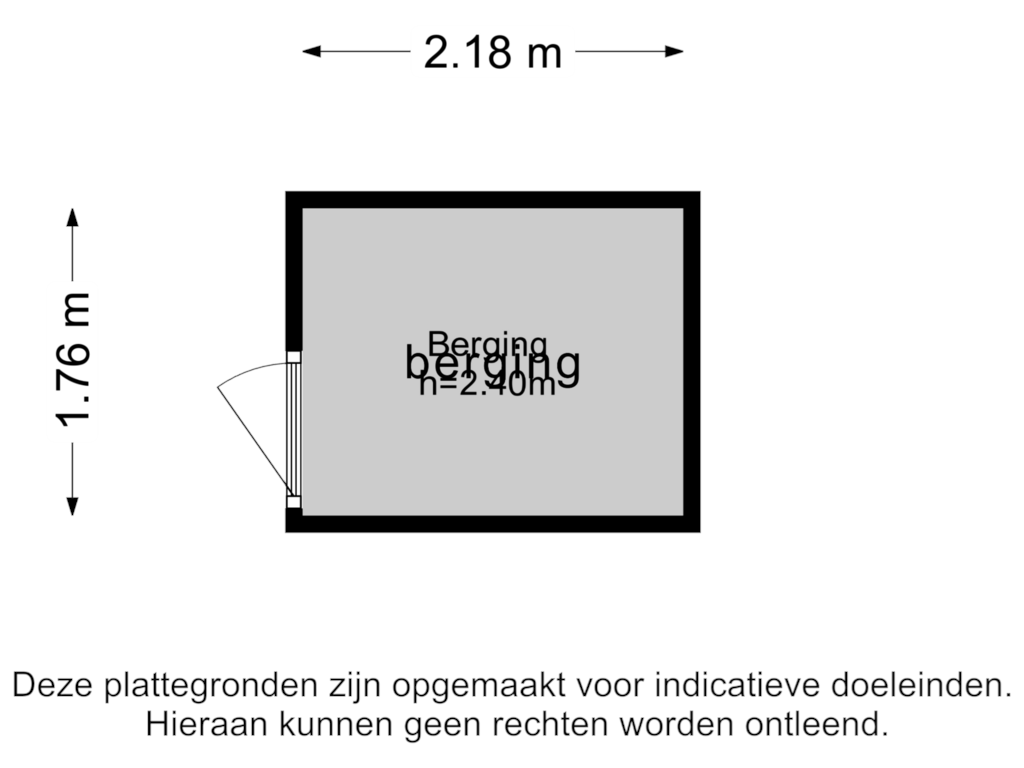 View floorplan of Berging of Nico Koomanskade 711