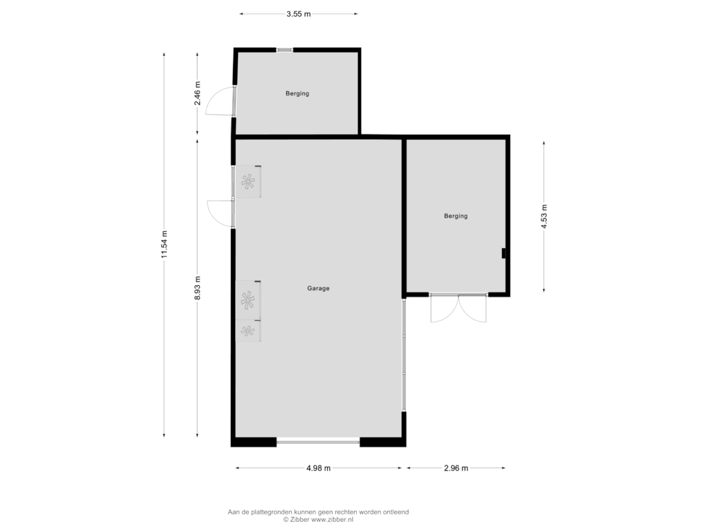 Bekijk plattegrond van Garage van Heereweg 16