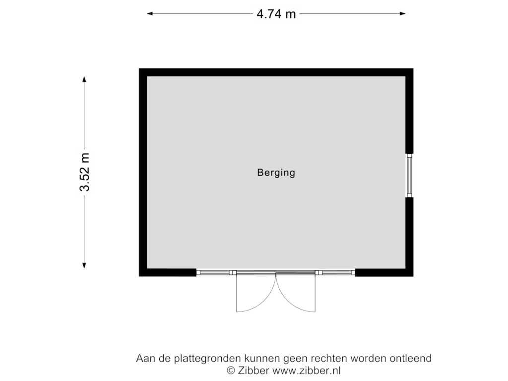 Bekijk plattegrond van Berging van Heereweg 16