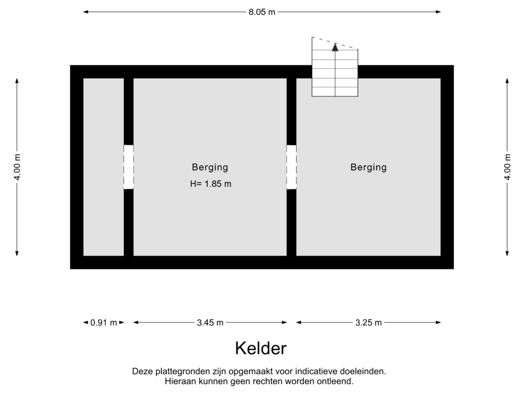 View floorplan of Kelder of Steenstraat 54