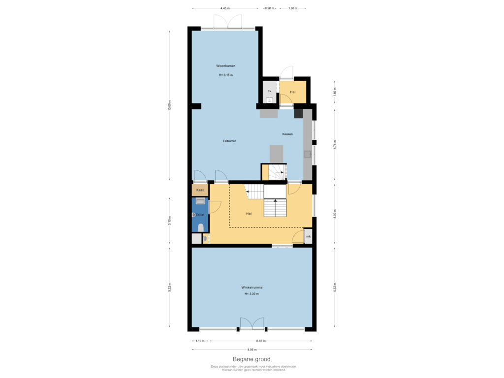 View floorplan of BG of Steenstraat 54