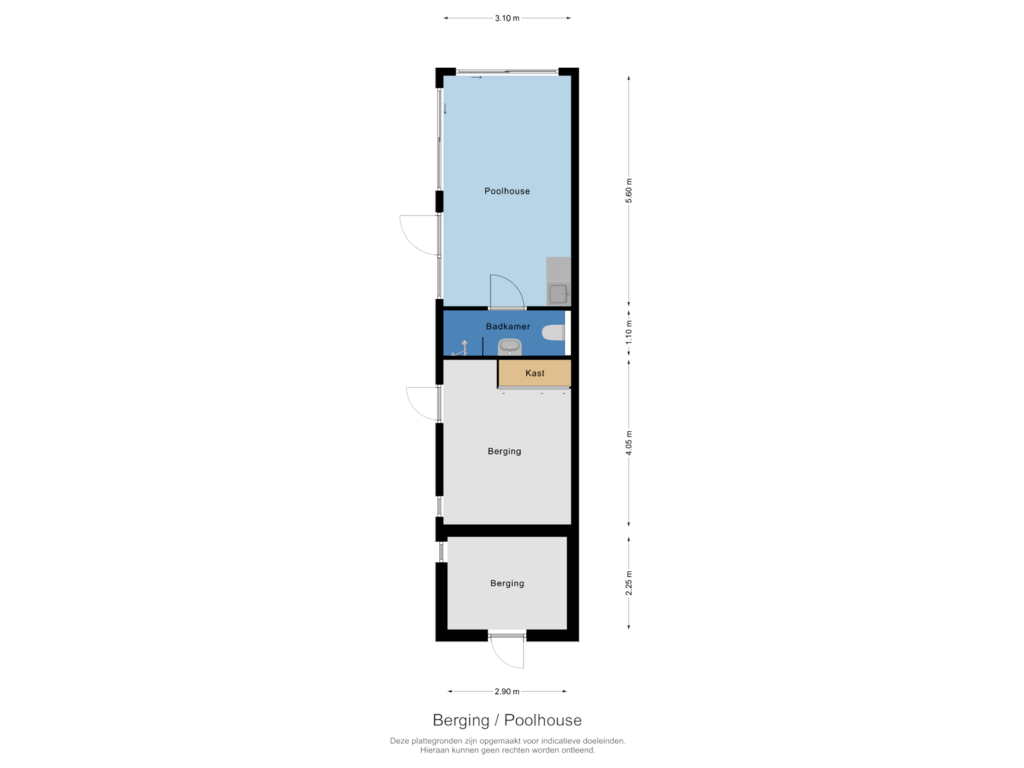 View floorplan of Berging of Steenstraat 54