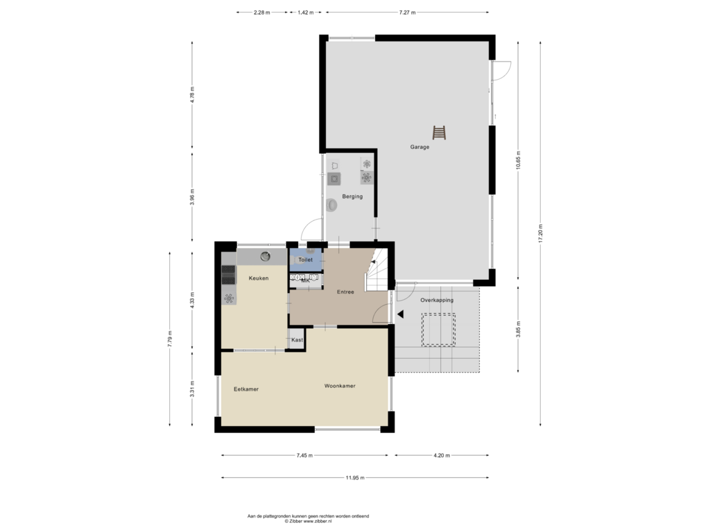 Bekijk plattegrond van Begane Grond van Groothuizenweg 1