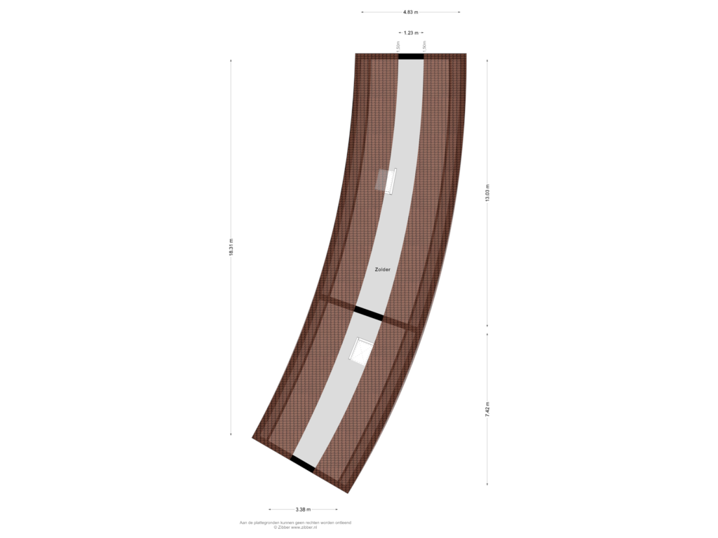 Bekijk plattegrond van Zolder van Vossenhol 18