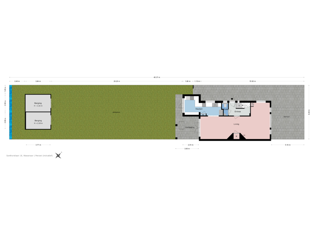 View floorplan of Perceel of Santhorstlaan 18