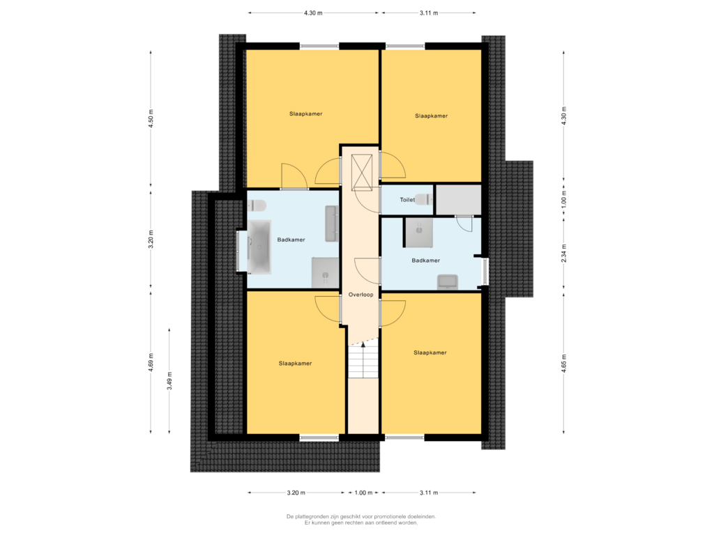 Bekijk plattegrond van 1e Verdieping van Groenevelt 40