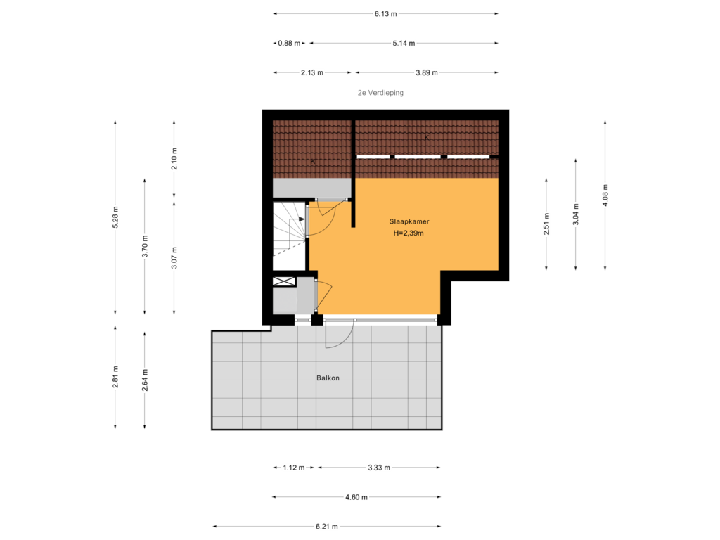 View floorplan of 2e Verdieping of Elzendreef 108