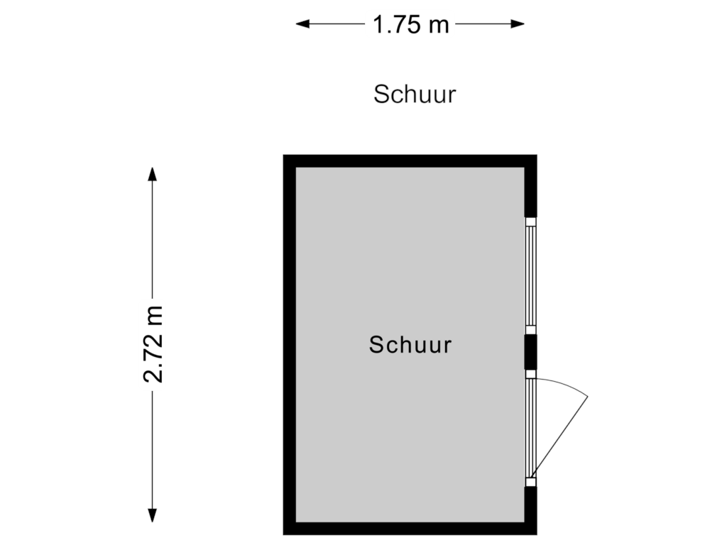 View floorplan of Schuur of Elzendreef 108