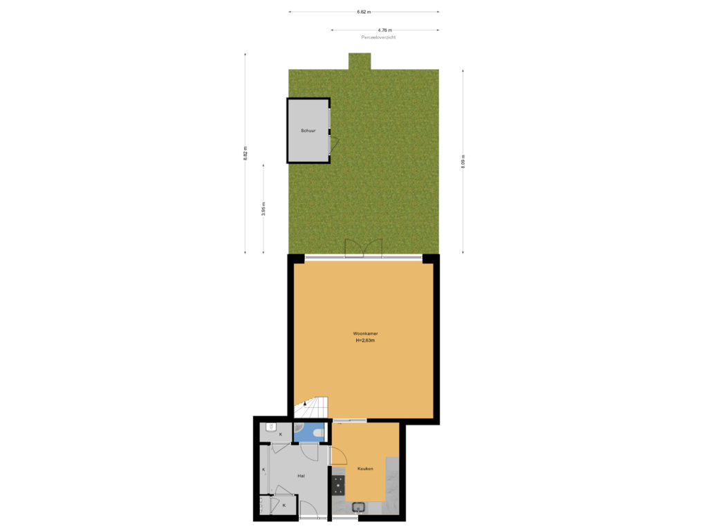 View floorplan of Perceeloverzicht of Elzendreef 108