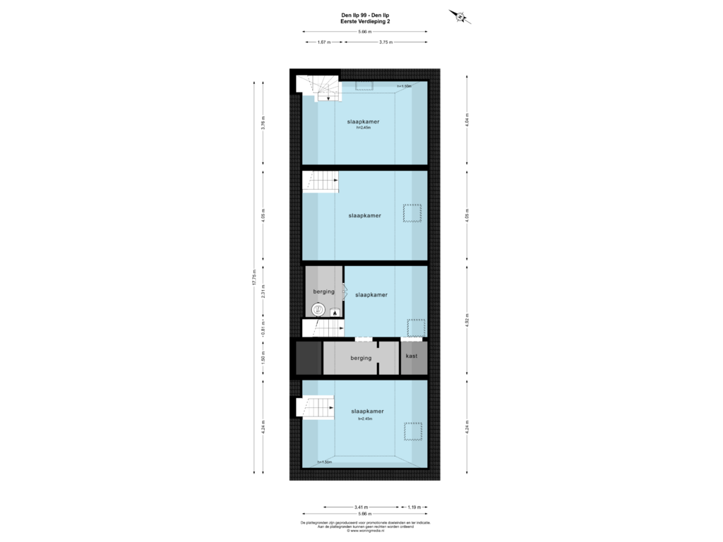 Bekijk plattegrond van Eerste Verdieping 2 van Den Ilp 99-A