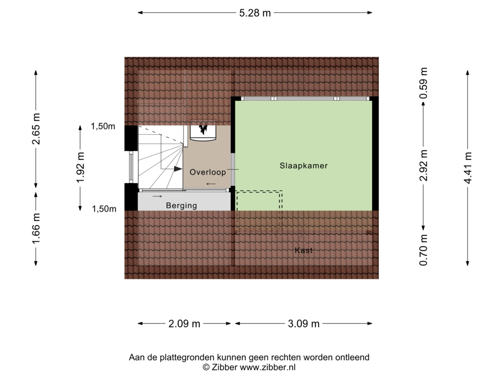 Bekijk plattegrond van Tweede Verdieping van Carolusgulden 17