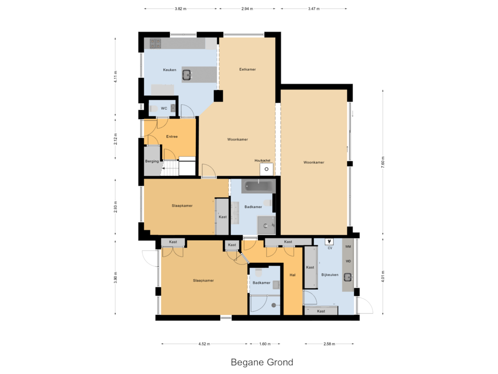 View floorplan of Begane Grond of Zeelandsestraat 34