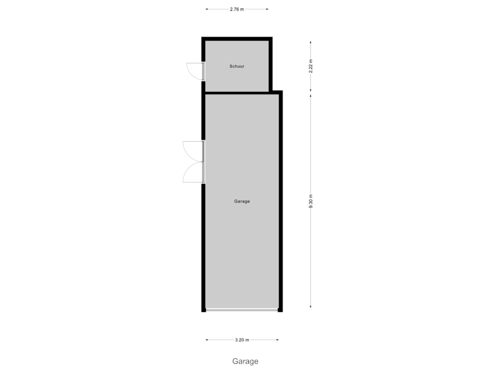 View floorplan of Garage of Zeelandsestraat 34