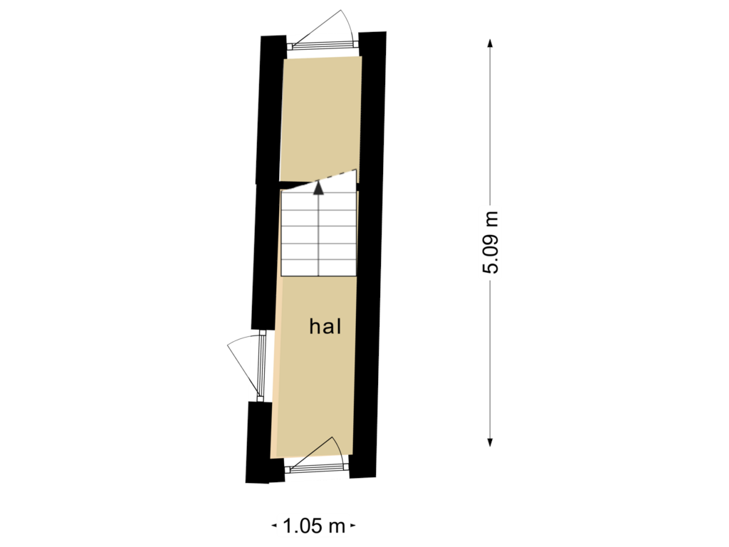 Bekijk plattegrond van Begane grond van Hoogstraat 88