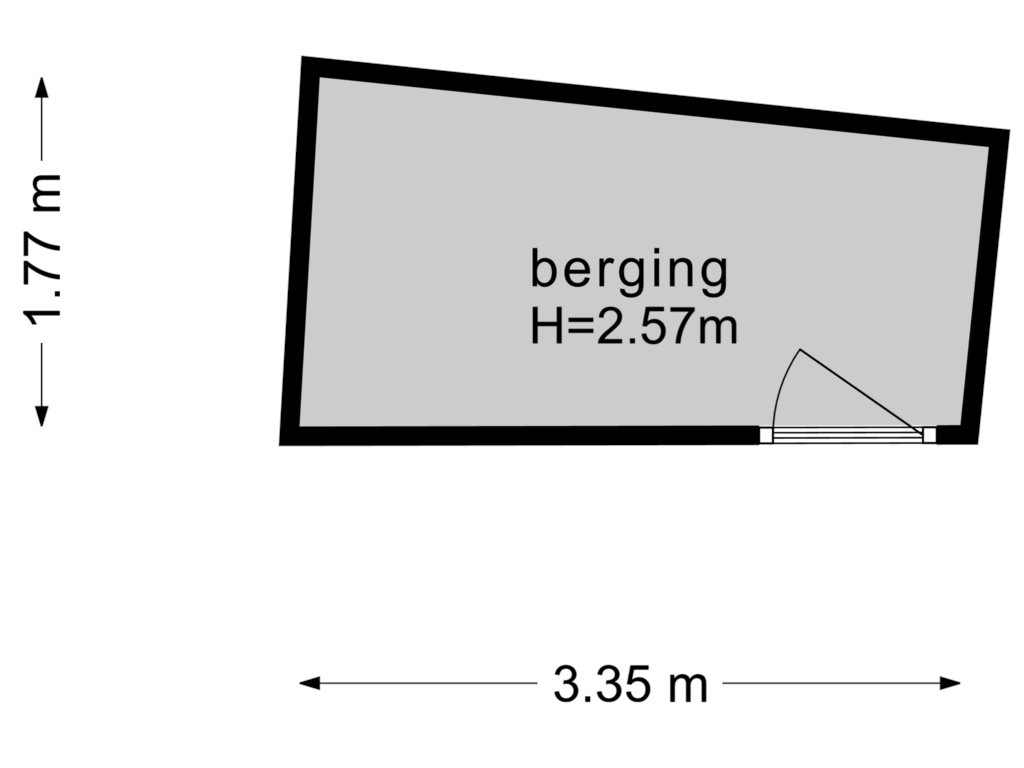 View floorplan of Berging of Hoogstraat 90