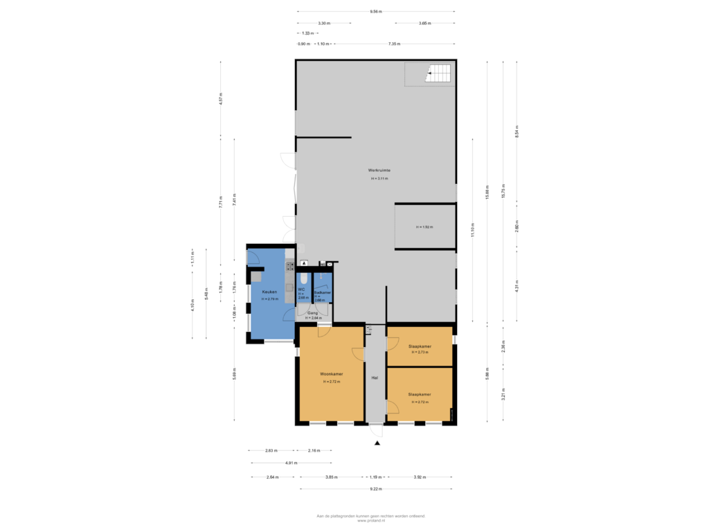 Bekijk plattegrond van Begane Grond van Dorpsweg 35