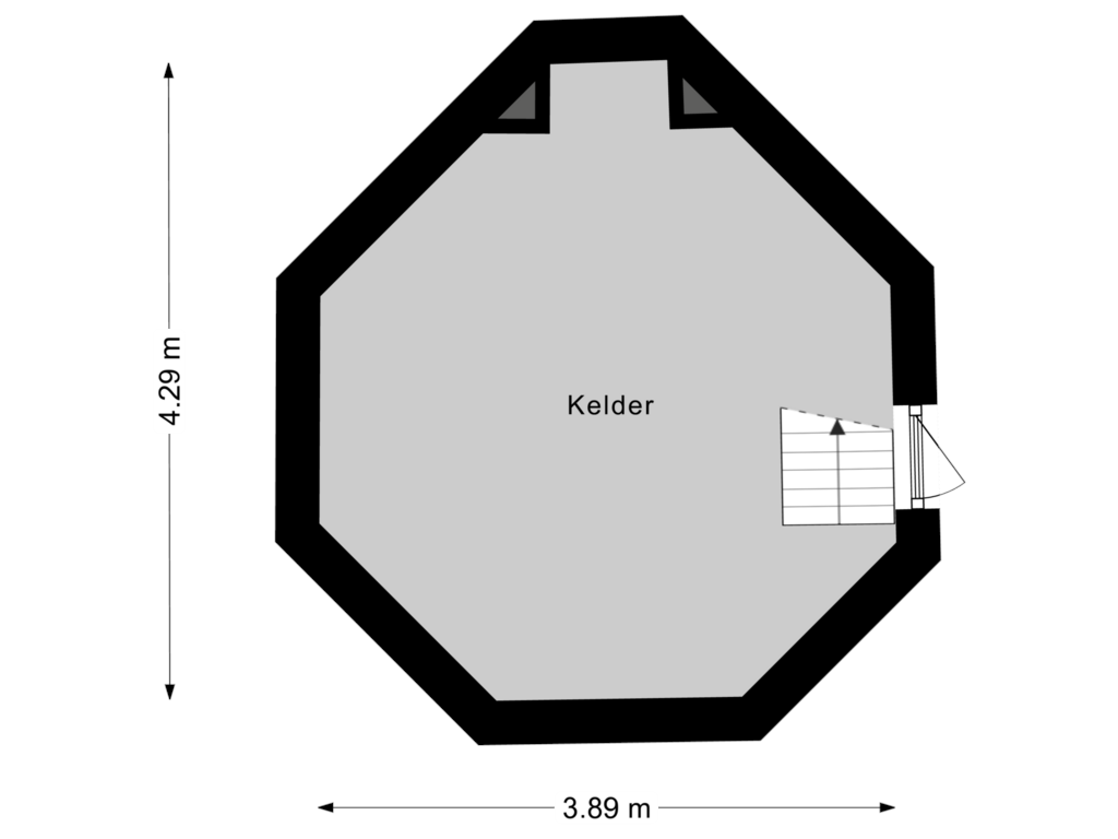 View floorplan of Kelder of Oude Baan 12