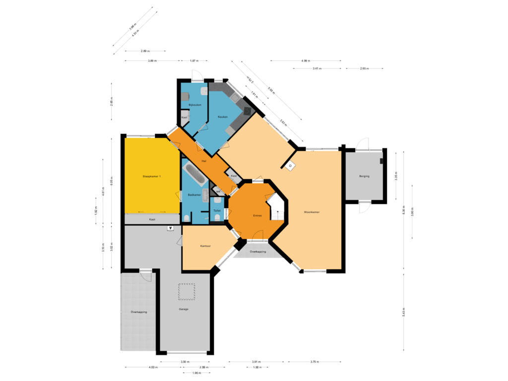 View floorplan of Begane Grond of Oude Baan 12