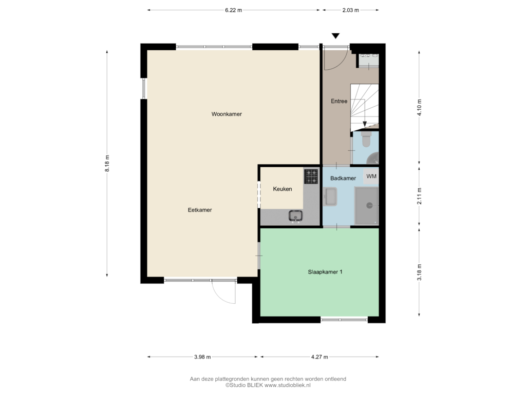 Bekijk plattegrond van Begane grond van St. Jozefstraat 18