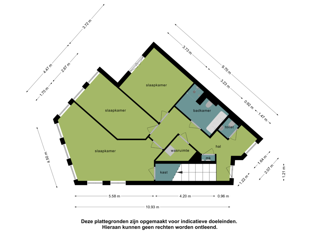 Bekijk plattegrond van 2e verdieping van Beekstraat 3-1