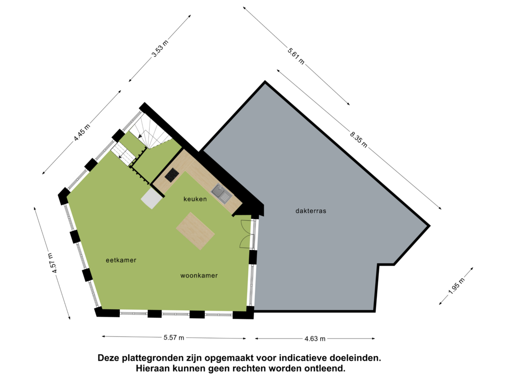 Bekijk plattegrond van 4e verdieping van Beekstraat 3-1