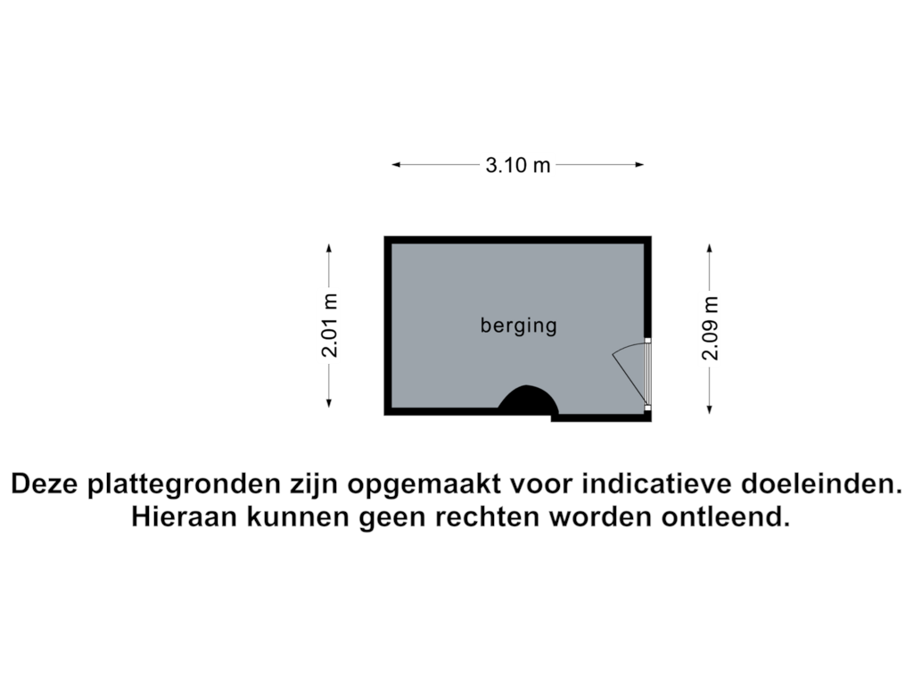 Bekijk plattegrond van Berging 2 van Beekstraat 3-1