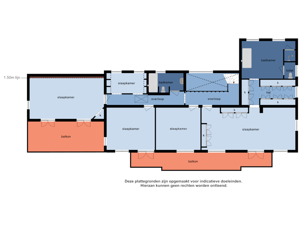 Bekijk plattegrond van 1e verdieping van Laan van Schöndeln 2