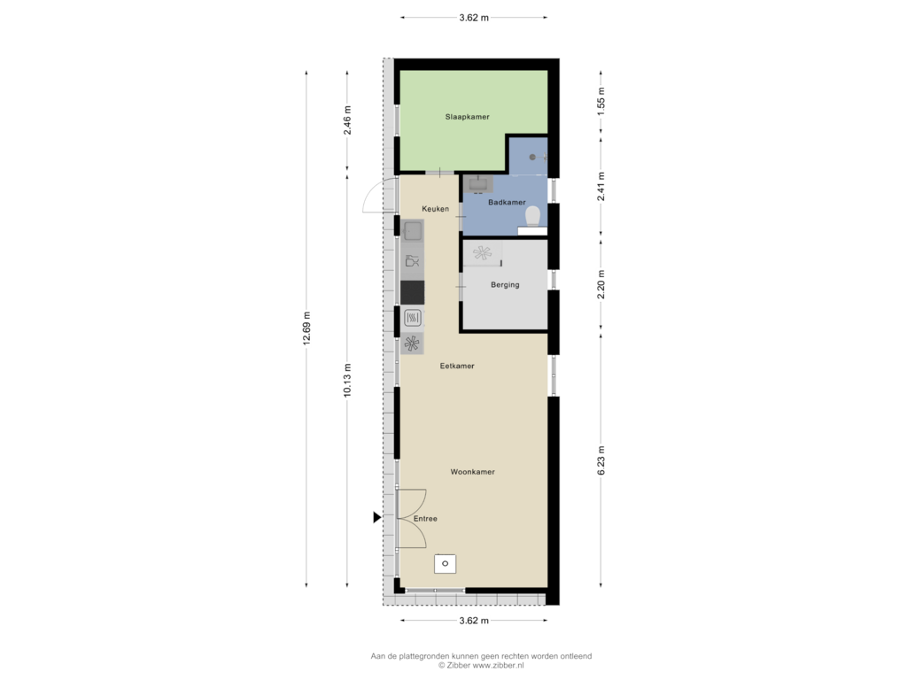 Bekijk plattegrond van Begane Grond van Raakeindse Kerkweg 71-B133