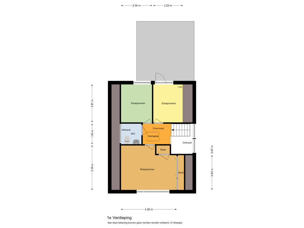 Bekijk plattegrond van 1e Verdieping van Hoofdkade 39