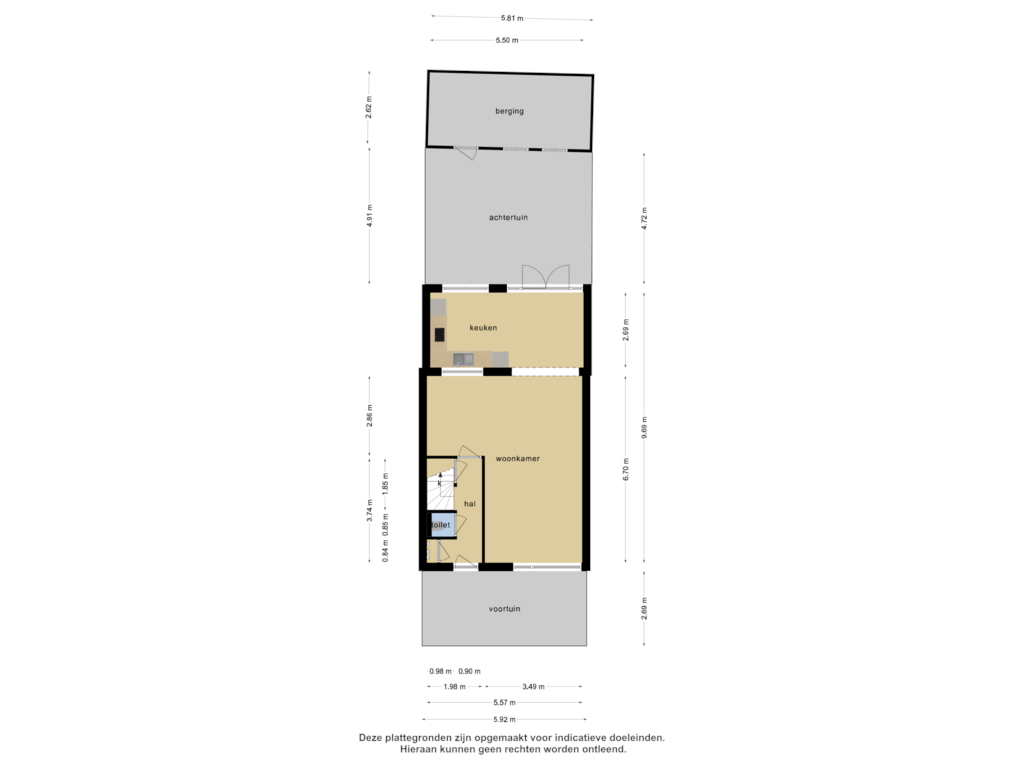 View floorplan of Overzicht woning of Burgemeester van Claarenbeekstraat 34