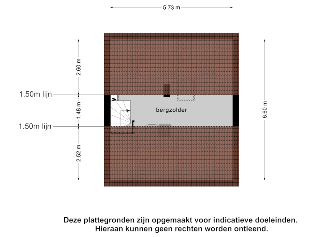 View floorplan of 2e verdieping of Burgemeester van Claarenbeekstraat 34