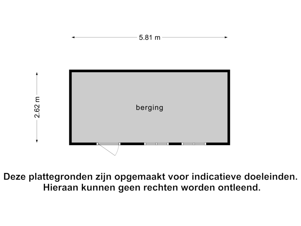 View floorplan of Berging of Burgemeester van Claarenbeekstraat 34