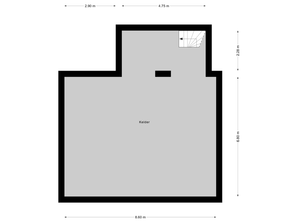 Bekijk plattegrond van Kelder van Bongersstraat 80