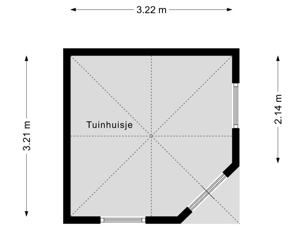 Bekijk plattegrond van Tuinhuisje van Bongersstraat 80