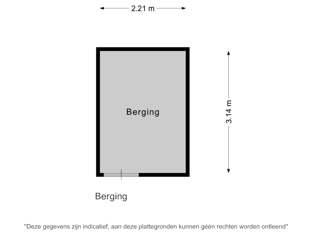 View floorplan of Berging of Koolhovenstraat 27