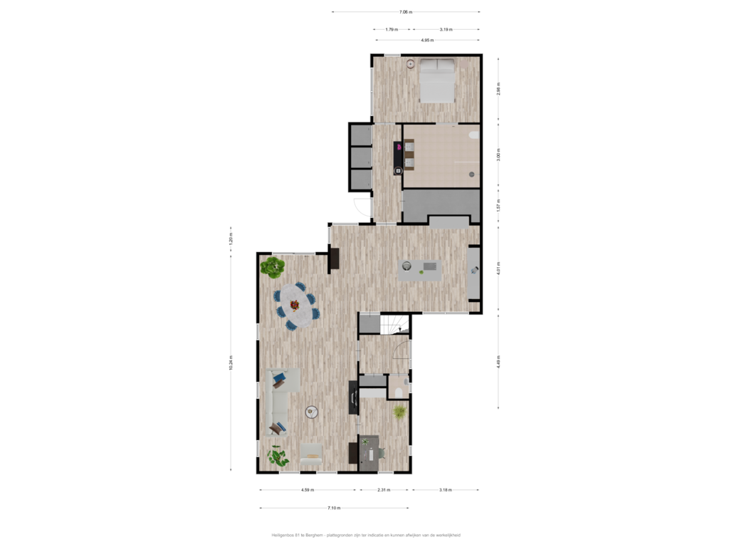 View floorplan of Heiligenbos 81 te Berghem - begane grond of Heiligenbos 81