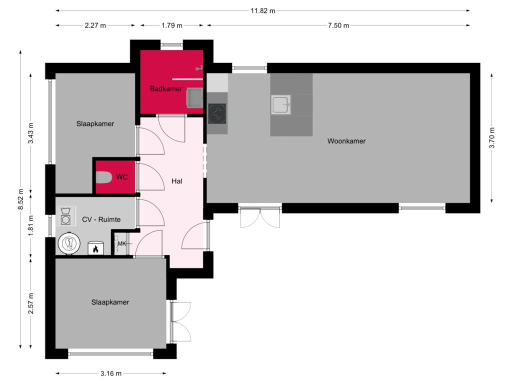 Bekijk plattegrond van First floor van Halseweg 54-43