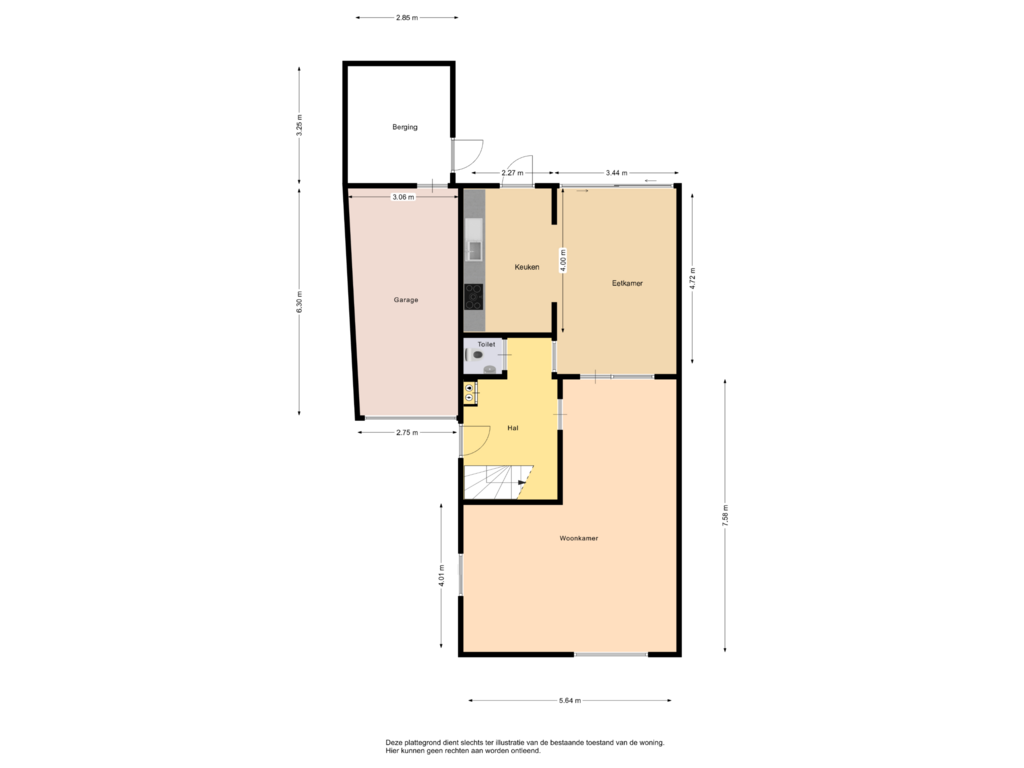 Bekijk plattegrond van Begane grond van Julianastraat 20