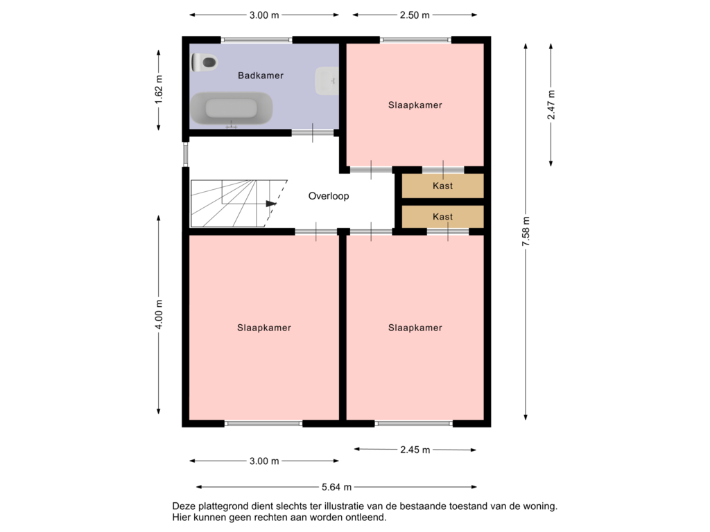 Bekijk plattegrond van Eerste verdieping van Julianastraat 20