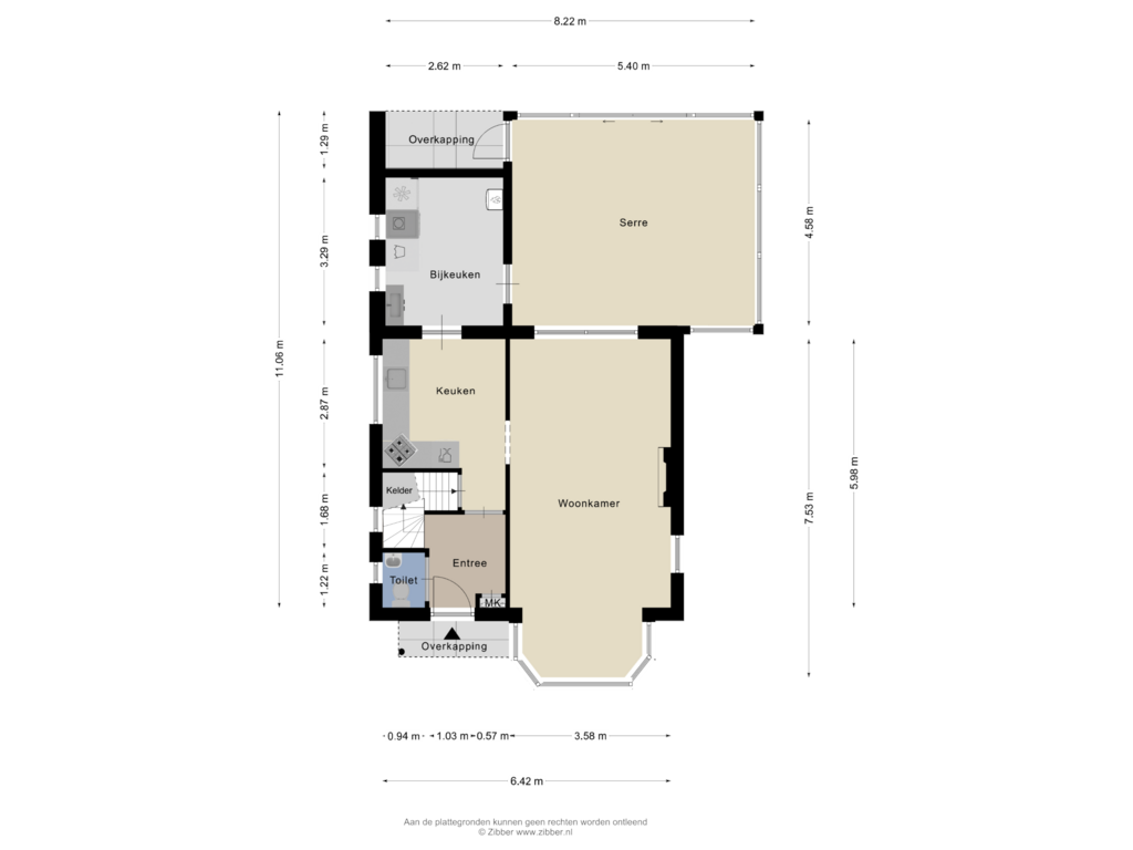 View floorplan of Begane grond of Akkerweg 5-A